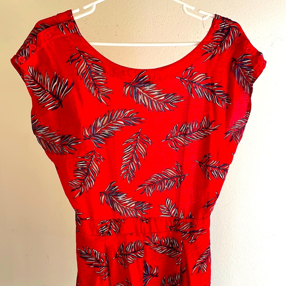 Red vacation romper